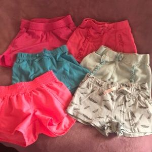 Girls 6 pair shorts